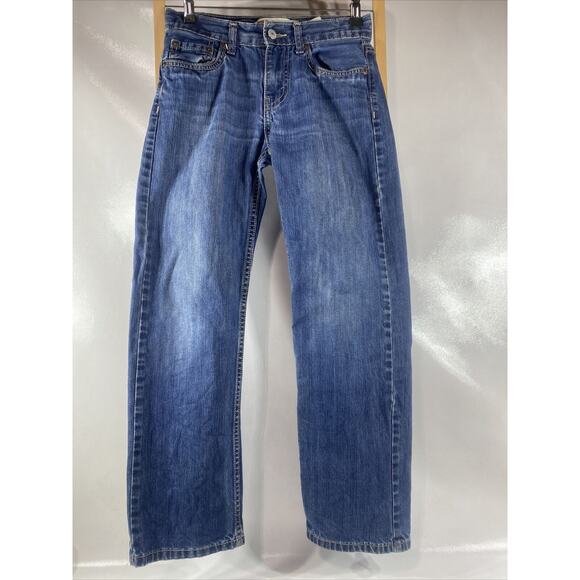 Levi's 514 Distressed Straight Denim Jeans Youth Boys Size 12 Regular 26x26 - Picture 1 of 10
